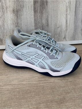 ASICS  UPCOURT 5 Volleyball Shoes Sneakers Women's 8.5 Light Blue White
